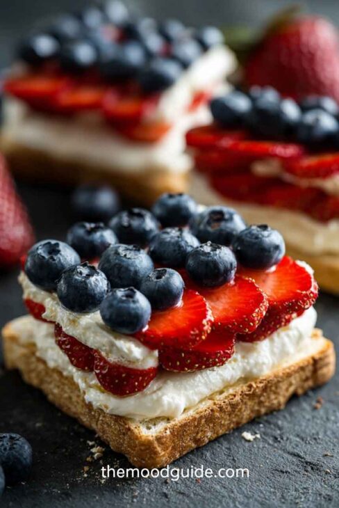 Strawberry and blueberry july 4th food 