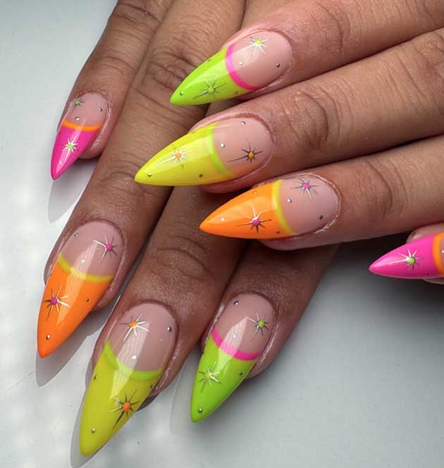 bright neon summer nails