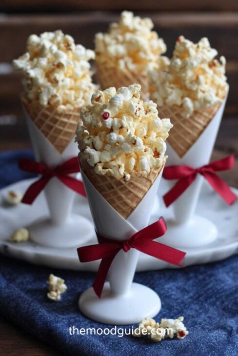4th of july easy popcorn cone aesthetic food 
