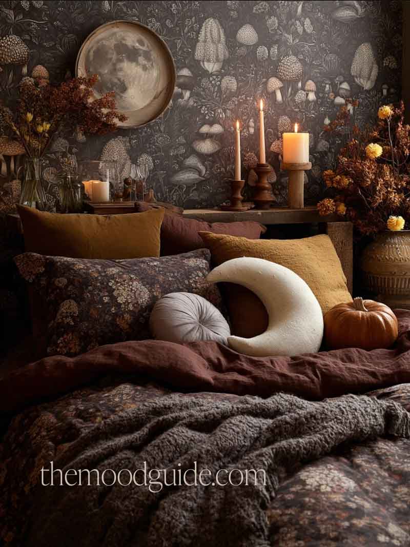 dark cottagecore bedroom