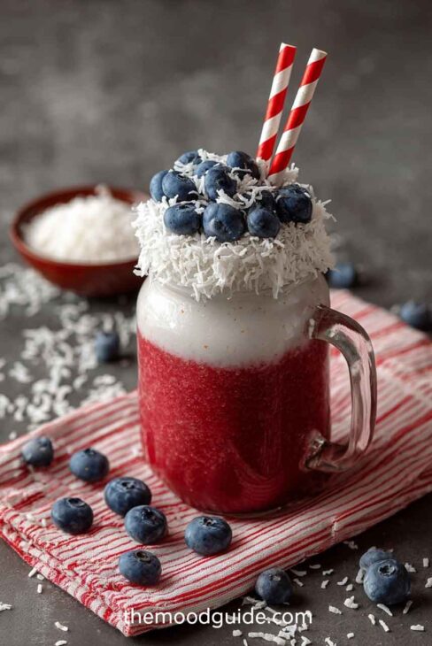 frozen coconut 4th od july drink