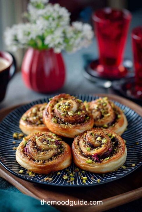 raspberry pistachio pinwheels for 4th of july