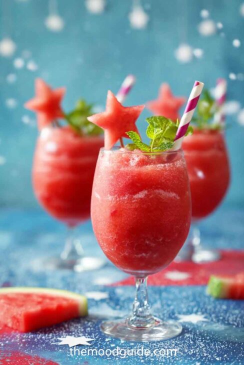 aesthetic red watermelon drink for 4th of july