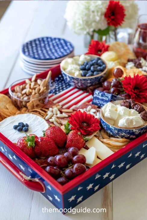 4th of july inspired charcutery board
