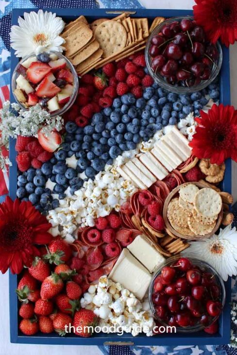 summer 4h of july snack aesthetic charcuterie board