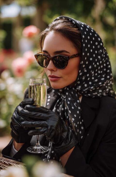 luxury old money aesthetic headscarf