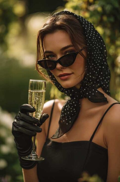 old money headscarf for summer luxury euro outfit