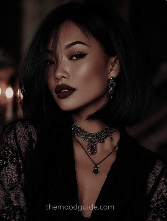 asian woman short baddie femme fatale elegant hairstyle