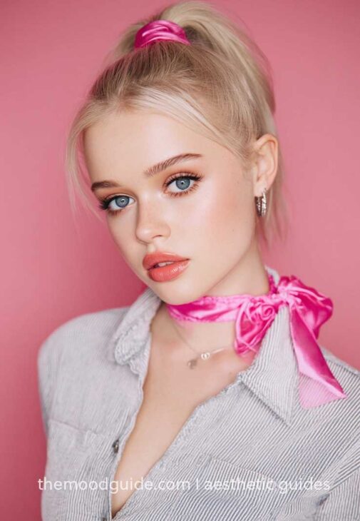 cute short barbiecore baddie hairstyle.