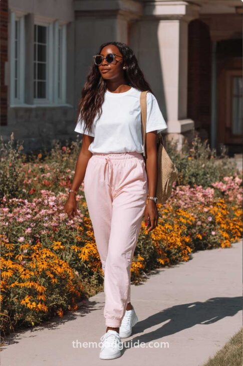 appropriate easy cute pink aesthetic back to school college outfit for black college girly girl