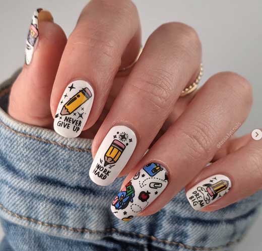 40+ Back to School Nails (Ideas for Every Girl)