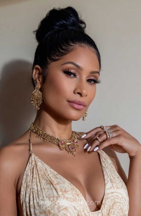 elegant baddie goddess hair idea