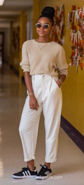 chic back to school fall outfit