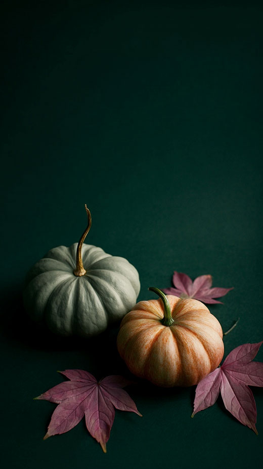 moody fall pumpkin green wallpaper for iphone