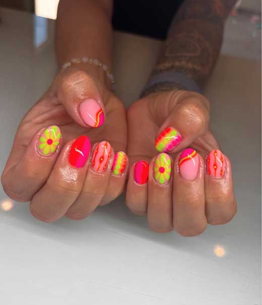 groovy neon nails