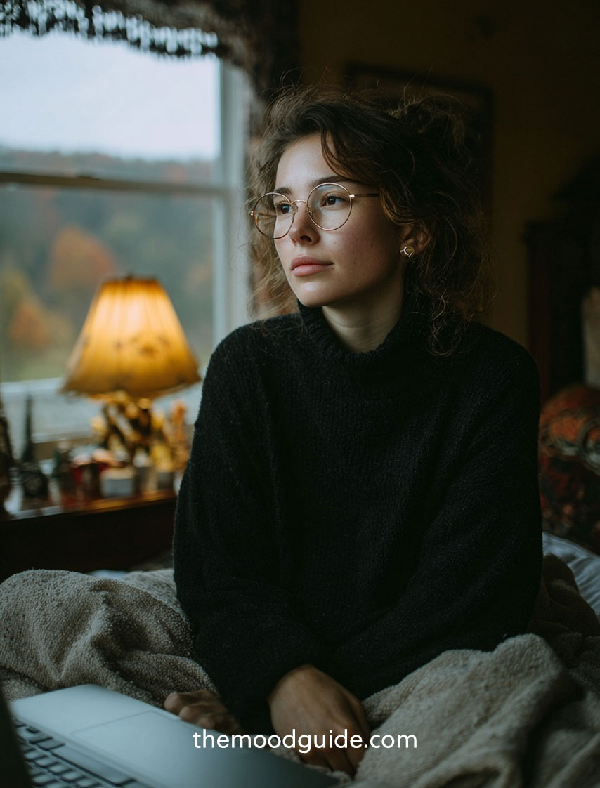 dark academia fall bedroom aesthetic