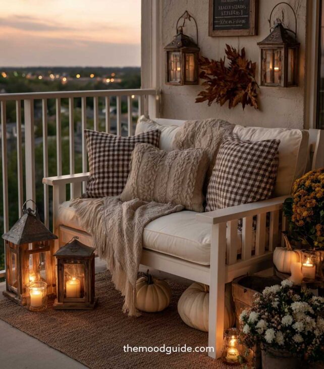 farmhouse aesthetic fall balcony