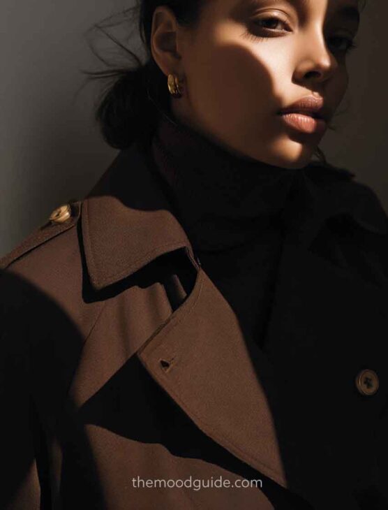 ESPRESSO FALL GIRL AESTHETIC FASHION STYLE TRENCH COAT