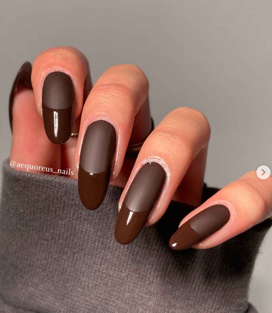 long fall brown nails