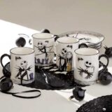 BLACK AND WHITE MINIMALThe Nightmare Before Christmas Mugs - Set of 4
