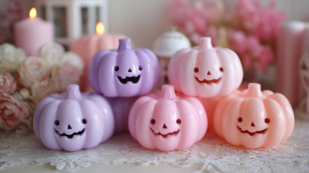pastel pumpkins halloween cute free wallpaper desktop