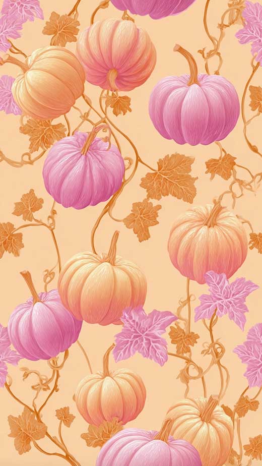 cute pumpkin pattern phone wallpaper