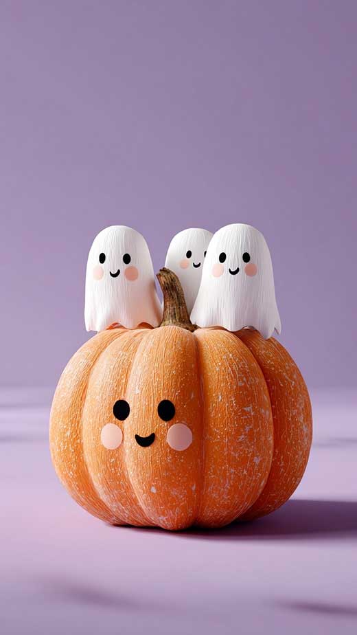 3d cute spooky fall wallpaper for iphone