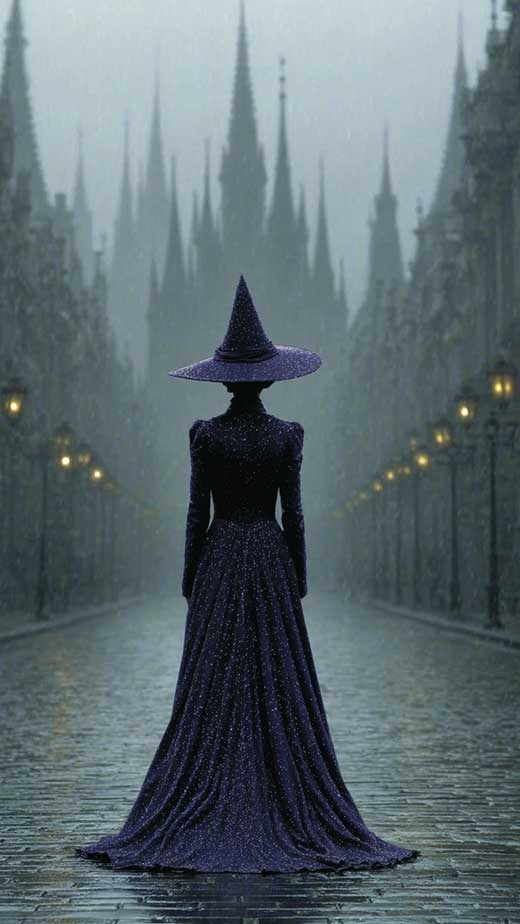 pastel goth purple witch wallpaper