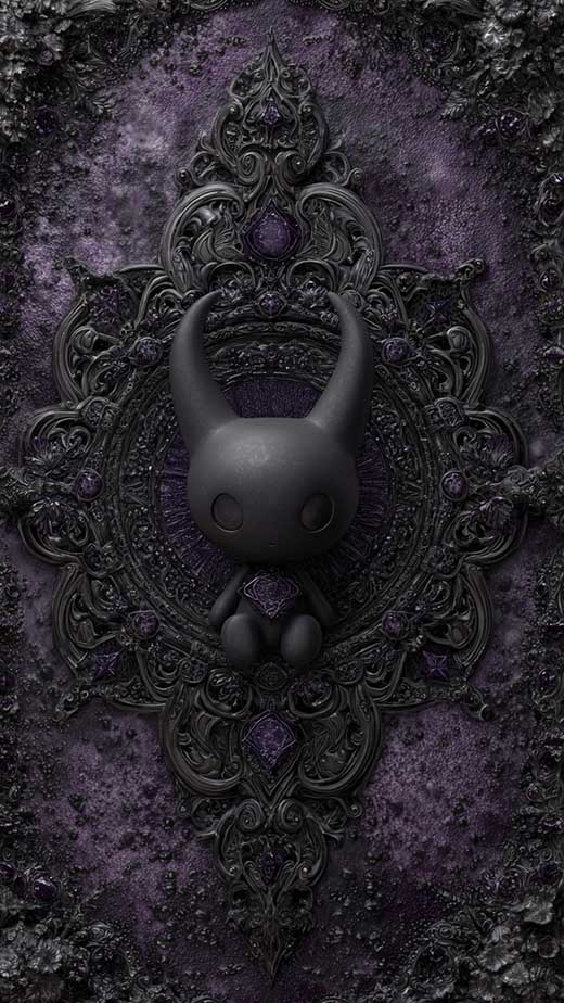 black and purle kawaii pastel goth wallpaper phone