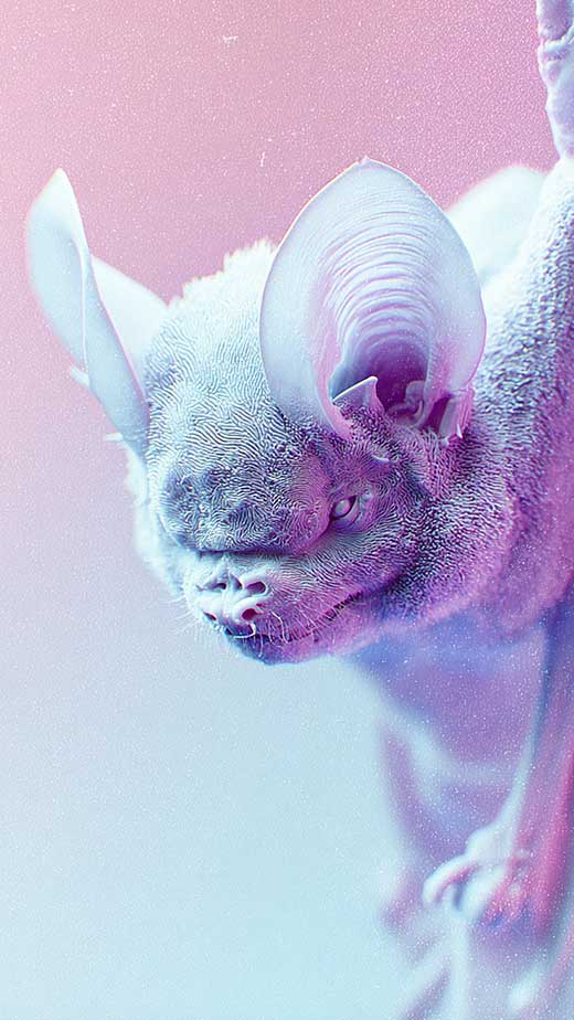 sweet and creepy pastel goth bat wallpaper