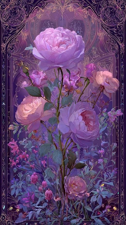 stained glass light purple patel goth wallpaper