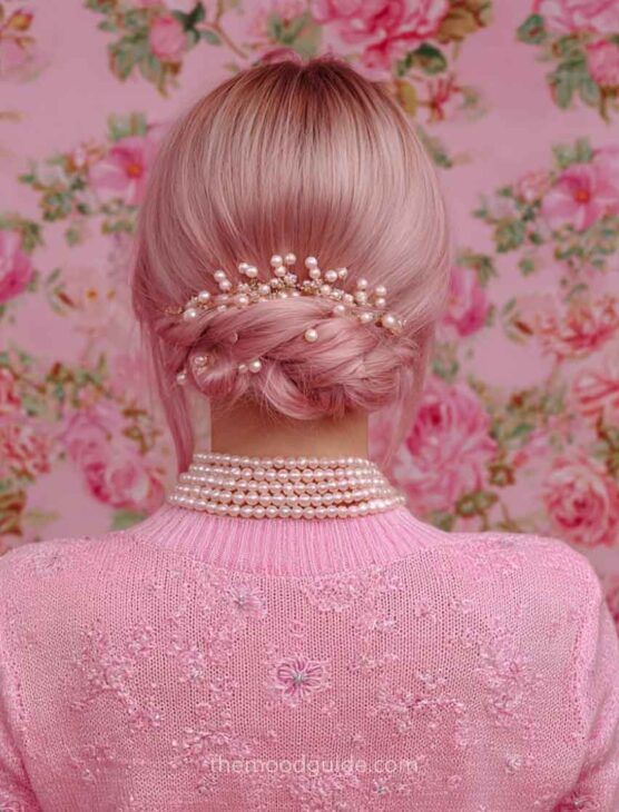 pink cute aesthetic fall girl hair