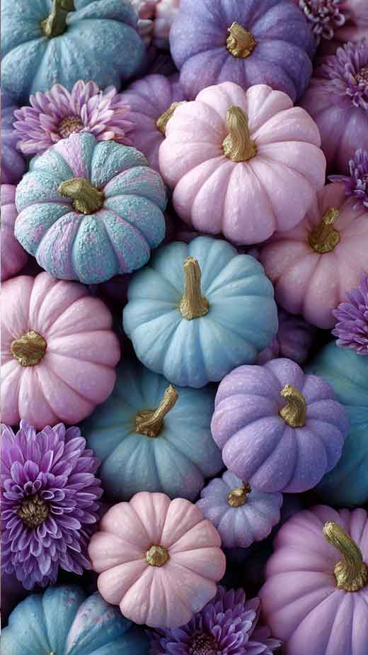 pastel pumpkins cute pattern phone background