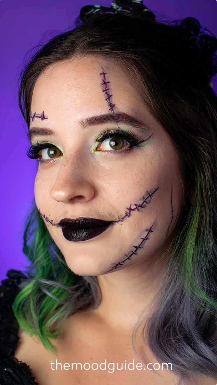 easy simple frankenstein makeup diy