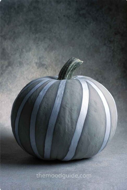 minimalist grey pumpkin painting