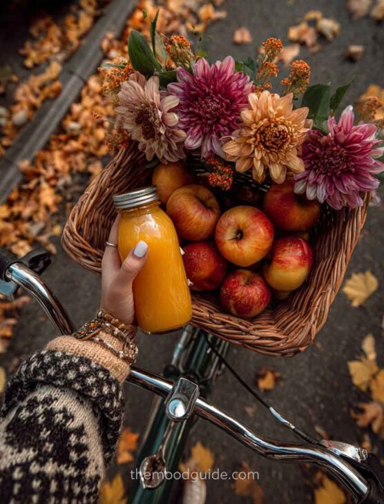 warm fall aesthetic girl lifestyle