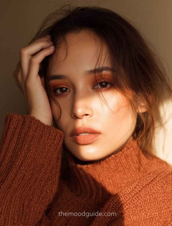 earthy cozy fall aesthetic makeup