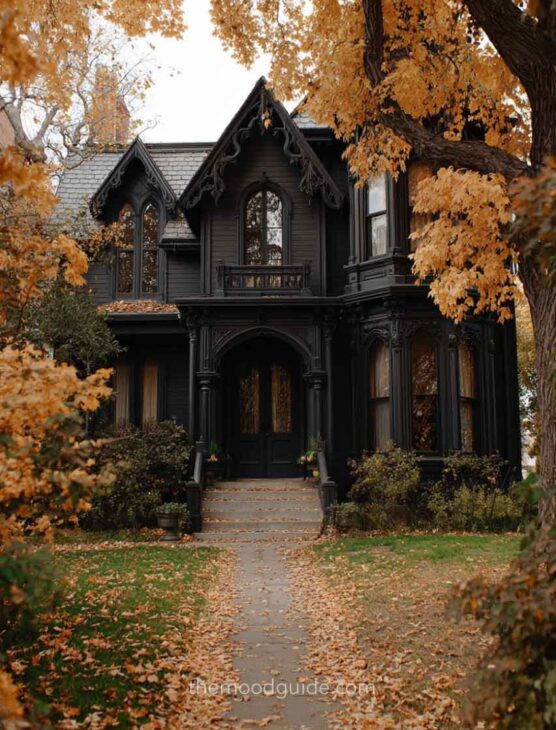 witch fall aesthetic girl house concept