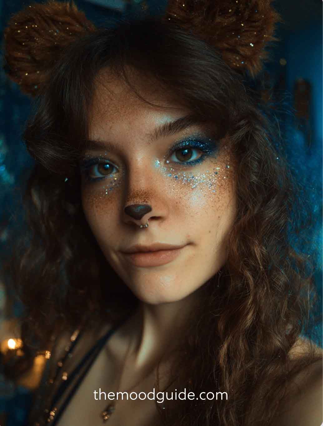 bear makeup idea for Halloween