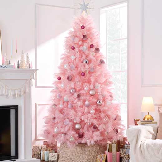 pampa pink princess aesthetic chrismas tree