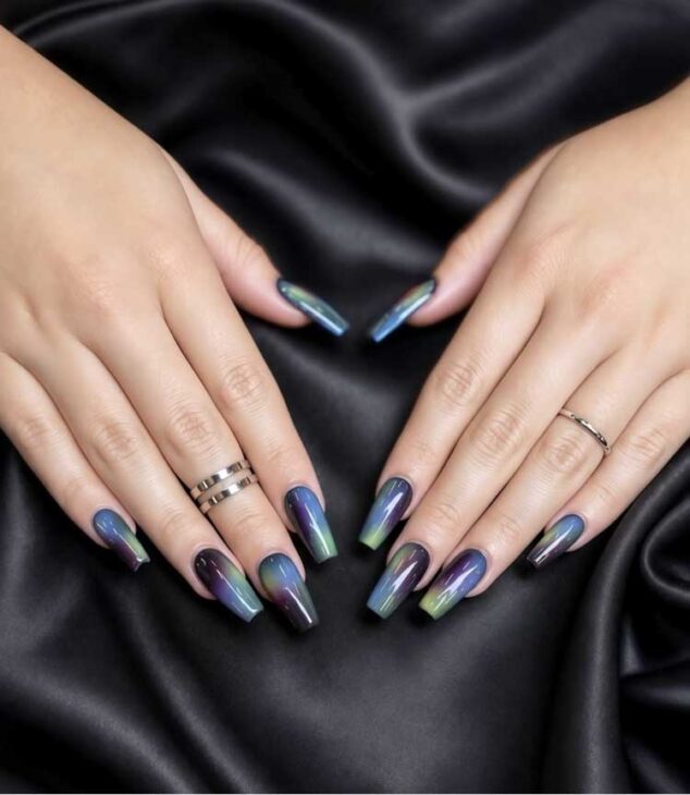 galaxy witchy nails