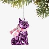 pink bulldog ornament