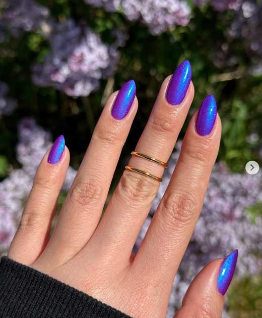 witch aesthetic purple nails