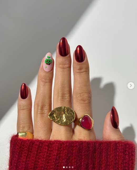poison toxic halloween nail art cute red and green