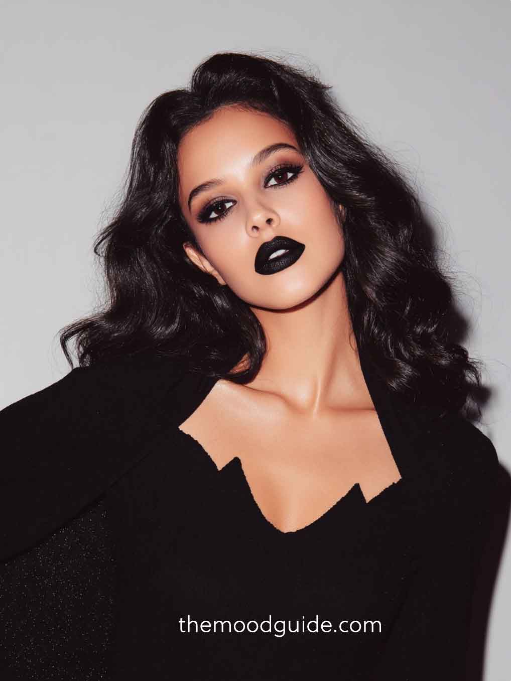 all black easy simple plain makeup for wrk halloween