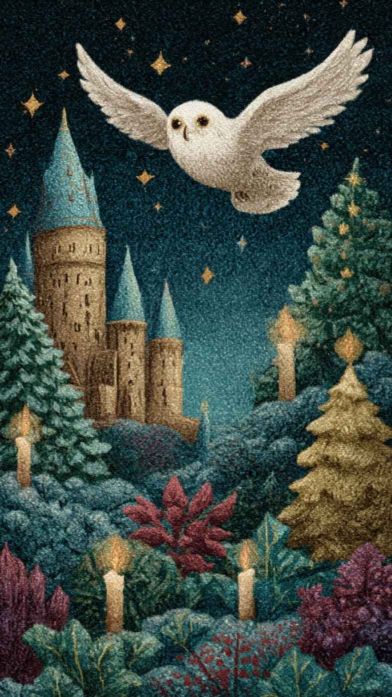 cute hogwarts inspired wallpaper christmas for iphone
