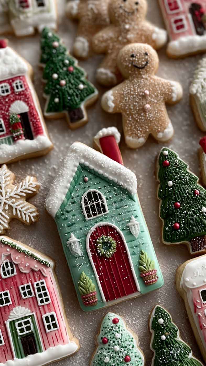 cute classy red christmas gingerbread wallpaper for iphone