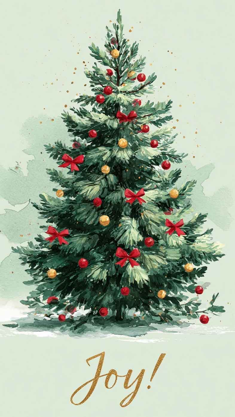 merry christmas joy christmas tree wallpaper for iphone