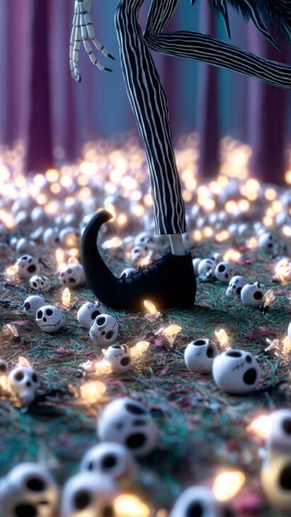 cute aesthetic nightmare before Christmas phone background