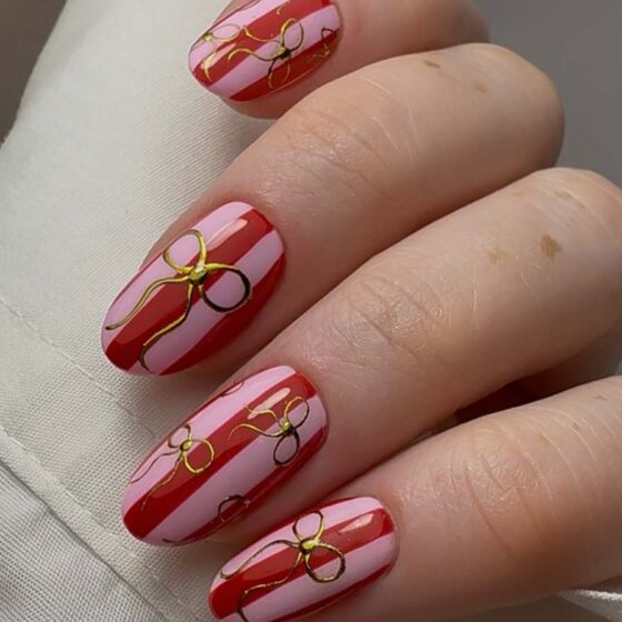 The Most Stunning Red & Pink Christmas Nail Designs of 2025
